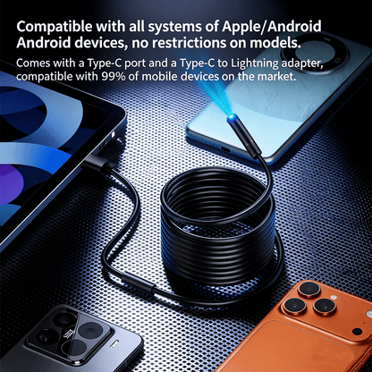 🔍 Endoscope Camera with Light – 1920P HD Inspection Tool