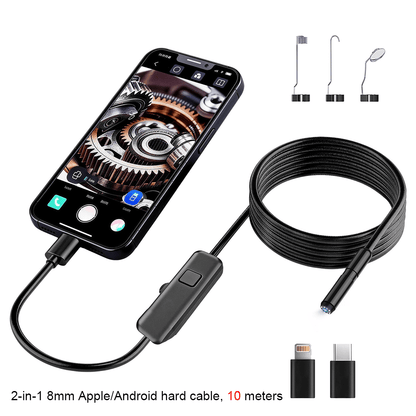 🔍 Endoscope Camera with Light – 1920P HD Inspection Tool