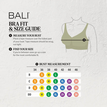 💥Comfort Revolution ComfortFlex Fit Shaping Wireless Bra White Tropic L Fabric Seamless