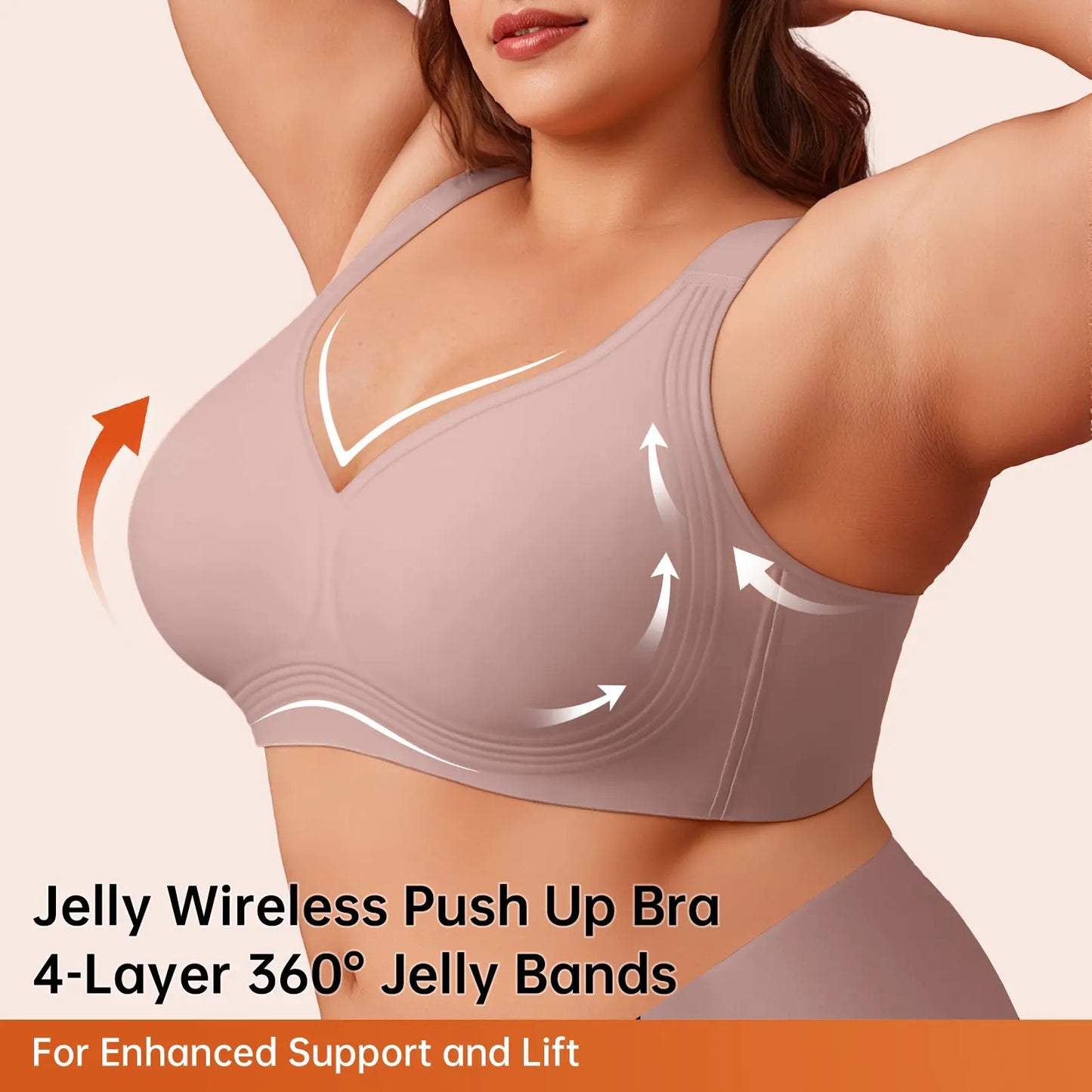 ✨Soft Intention Women's Seamless Red Bra Wireless Soft Bralette Full Coverage Push Up T-shirt Comfortable Everyday Wear