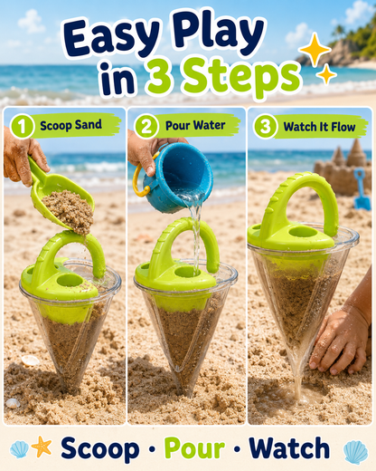 🏖️ Kids Sand & Water Funnel Toy with Sifting Shovel – Keeps Kids Busy All Afternoon 🌊
