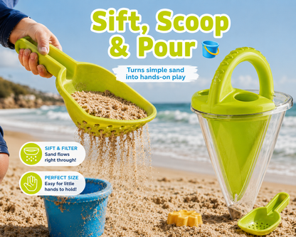 🏖️ Kids Sand & Water Funnel Toy with Sifting Shovel – Keeps Kids Busy All Afternoon 🌊
