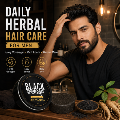 🔥 Limited Time Offer | Natural Gray Hair Darkening Shampoo Bar (2-Pack)
