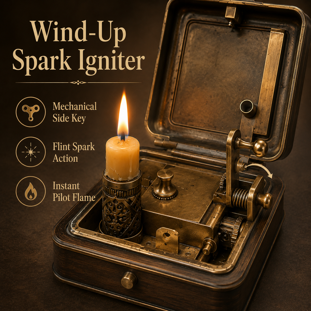 🕯️19th Century Mechanical Candle Box
