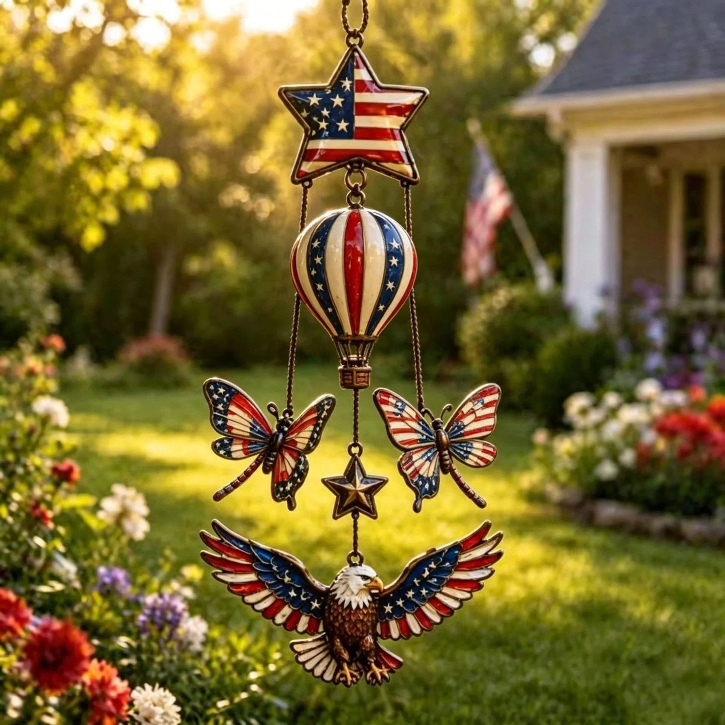 Patriotic 250-Year Anniversary Decorative Wind Chime