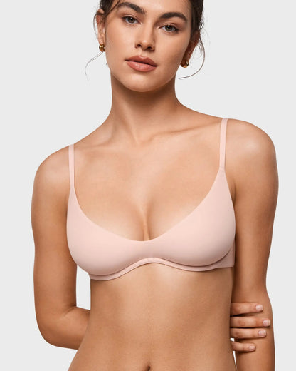 💥Women's Inbarely Plus Plunge Bra - Unlined Underwire Sexy Demi Balconette Bras SpringStatements
