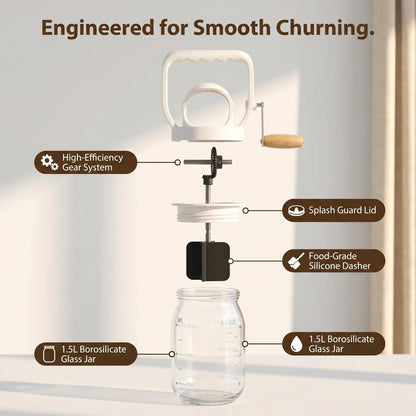 ChurnCraftTM🧈Hand Crank Butter Churner