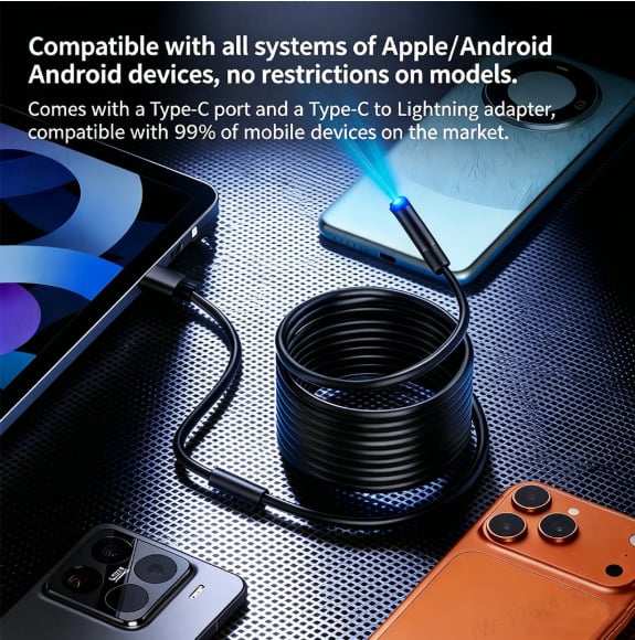 🔥🔥Endoscope Camera with Light📸