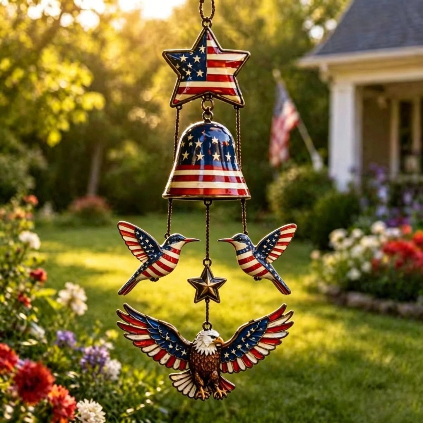 Patriotic 250-Year Anniversary Decorative Wind Chime