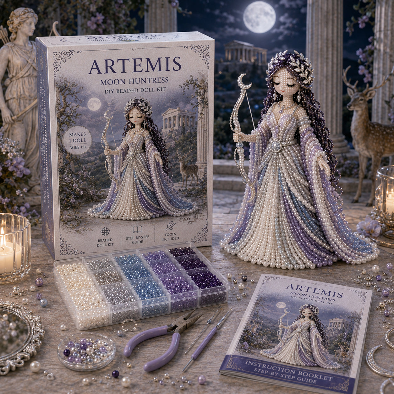 Divine Goddess Beaded Doll DIY Kit – Handmade Mythology Princess Collection