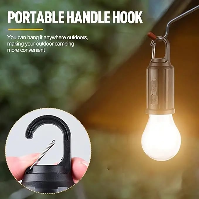 2/4 PCS Rechargeable Solar LED Light Bulbs with Waterproof Clip Hook