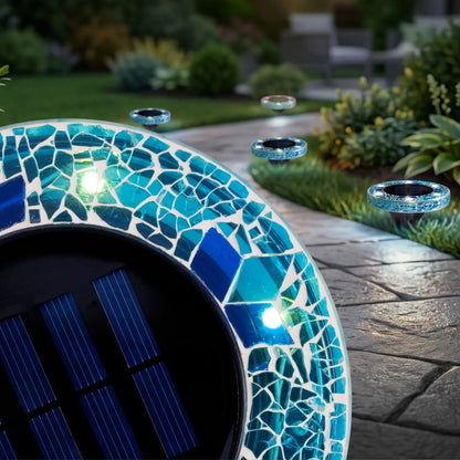 Stained Glass Mosaic Disk Lights