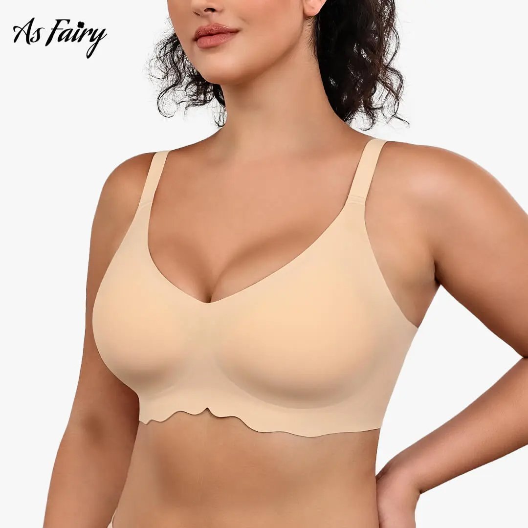Women Seamless Wireless Everyday Bra Comfortable Push Up Womenswear Full Coverage No Underwire Supportive Bra