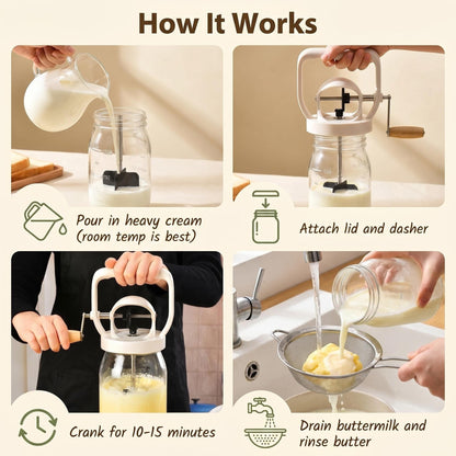 ChurnCraftTM🧈Hand Crank Butter Churner