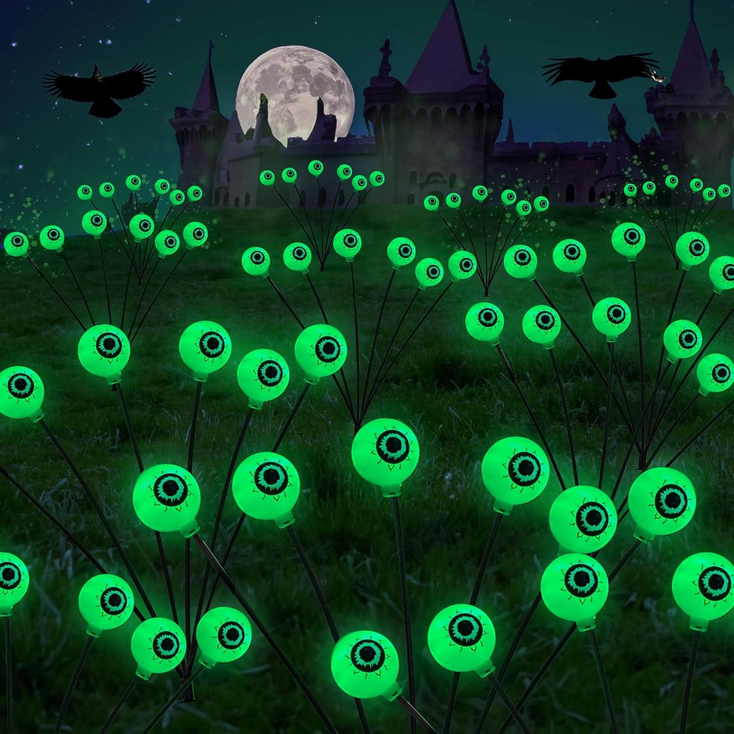 👻Horror Night Sale 50% OFF - Solar Eyeball Swaying Firefly Lights