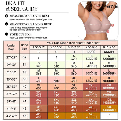 ✨Soft Intention Women's Seamless Red Bra Wireless Soft Bralette Full Coverage Push Up T-shirt Comfortable Everyday Wear