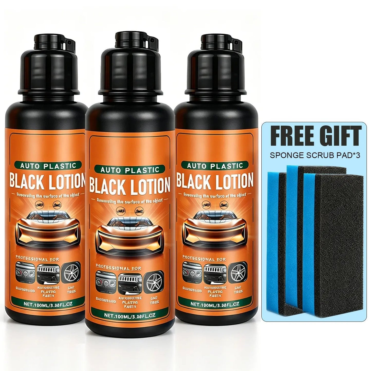 😎Plastic & Trim Restorer – Interior & Exterior Revitalizer with Applicator Pad