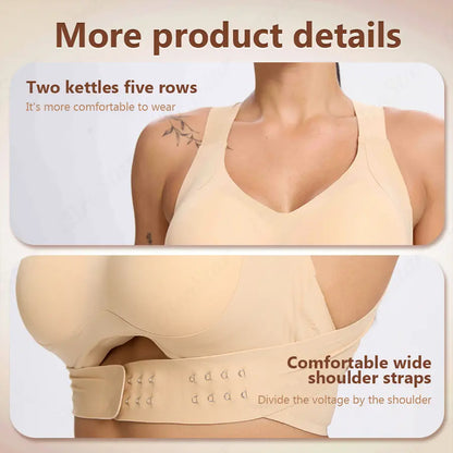 All-Day Comfort: Beige Wireless Sports Bra with Integrated Molded Cups | Seamless Full Coverage Bra for Yoga & Training