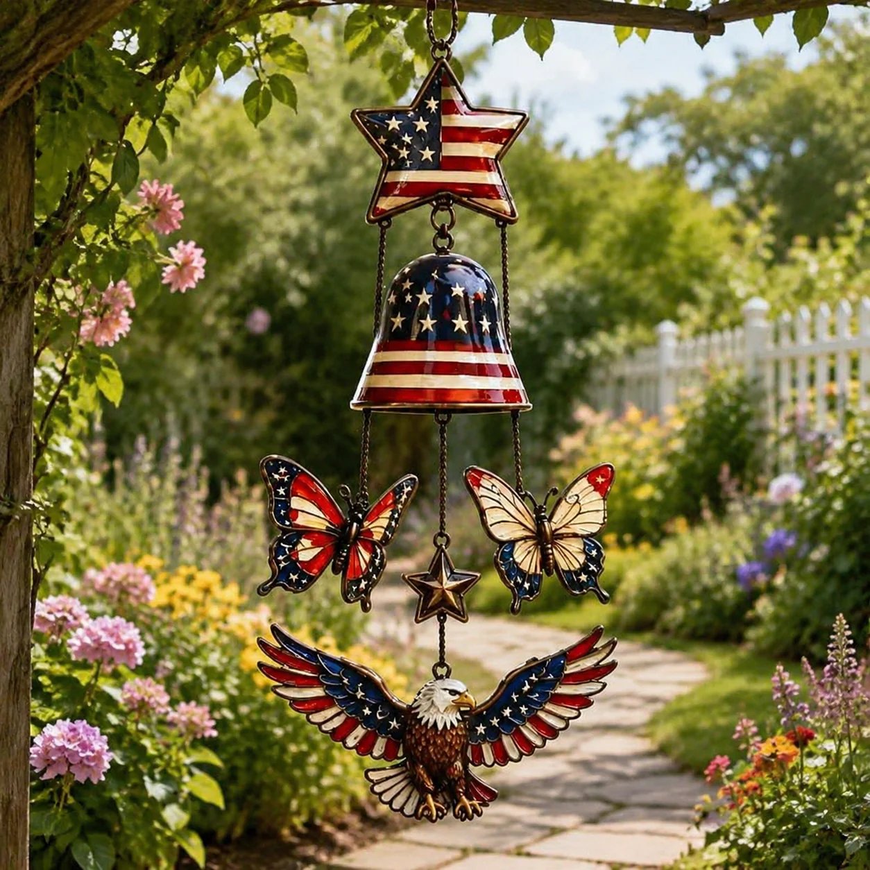 Patriotic 250-Year Anniversary Decorative Wind Chime