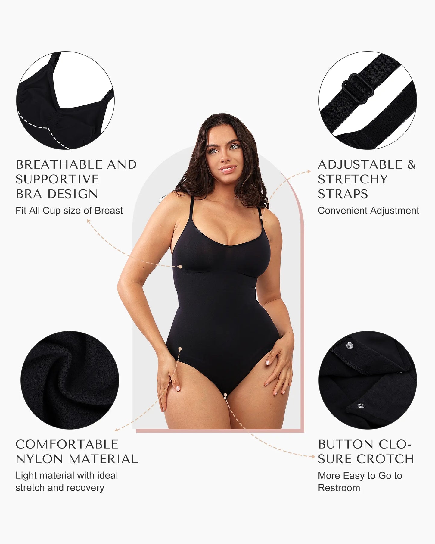 Seamless One-Piece Tummy Tucking Bodysuit
