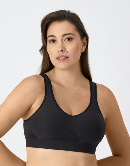 💥Comfort Revolution ComfortFlex Fit Shaping Wireless Bra White Tropic L Fabric Seamless