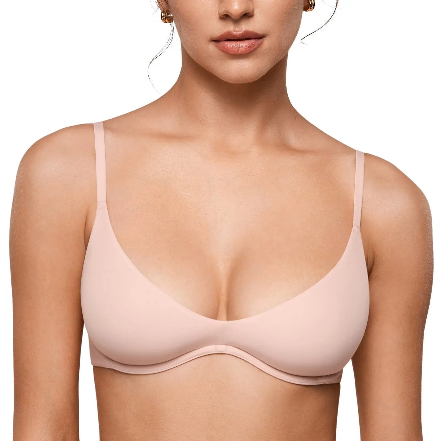 💥Women's Inbarely Plus Plunge Bra - Unlined Underwire Sexy Demi Balconette Bras SpringStatements