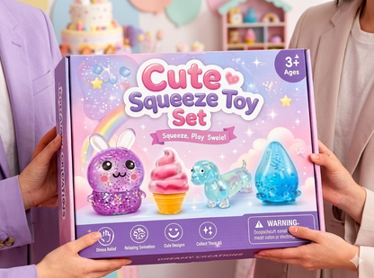 🏆1 Bestselling🏆🎁8-Piece Mystery Squishy Blind Box Set, Slow-Rise Stress Relief Fidget Toys