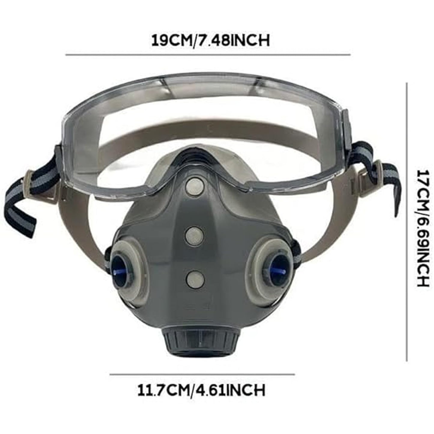 Mroace Dust-Proof Integrated Respirator Mask – Adjustable Comfortable Full-Face with Filters