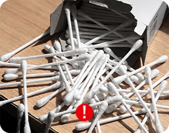 Used cotton swabs