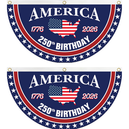 💥Honor Your American Pride🎉Handcrafted by Veterans - 250th Anniversary USA Fan Flag🎖️
