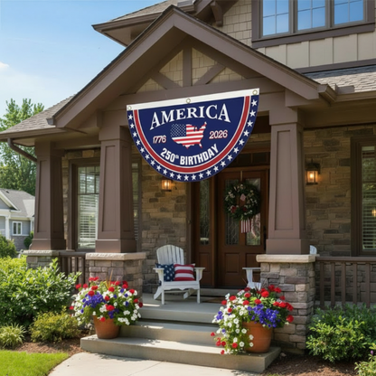 💥Honor Your American Pride🎉Handcrafted by Veterans - 250th Anniversary USA Fan Flag🎖️