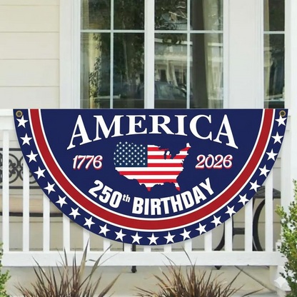 💥Honor Your American Pride🎉Handcrafted by Veterans - 250th Anniversary USA Fan Flag🎖️