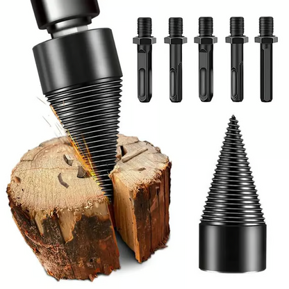 🔥 Hot Summer Sale 50% OFF🔥Heavy-Duty Conical Firewood Splitting Drill Attachment