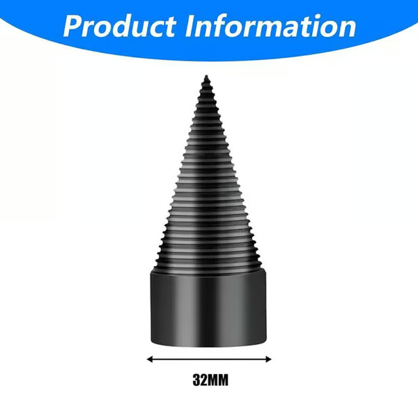 🔥 Hot Summer Sale 50% OFF🔥Heavy-Duty Conical Firewood Splitting Drill Attachment