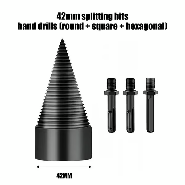 🔥 Hot Summer Sale 50% OFF🔥Heavy-Duty Conical Firewood Splitting Drill Attachment