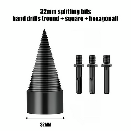 🔥 Hot Summer Sale 50% OFF🔥Heavy-Duty Conical Firewood Splitting Drill Attachment